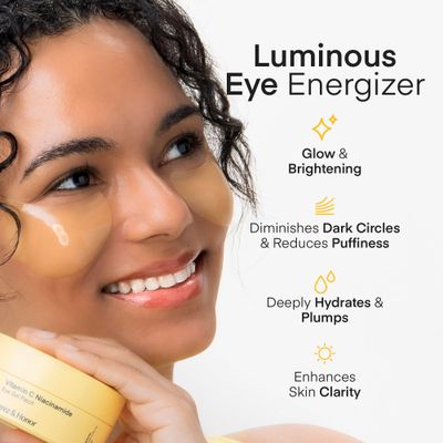 Vitamin C Niacinamide Eye Patches: Brightening & Glowing Under Eye Mask with Tranexamic Acid Caffeine Hyaluronic Acid - Korean Skin Care Dark Circles Puffiness & Wrinkles Hydrogel Treatment, 60 Pcs