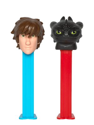 Pez How To Train Your Dragon Candy Dispenser Set - Hiccup and Toothless The Dragon Pez Dispenser with Candy Refills Dragon Party Favors, Grab Bags