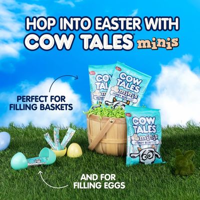 Goetze's Candy Honey Bun Cow Tales Minis - 4 Ounce Bag - Fresh from the Factory