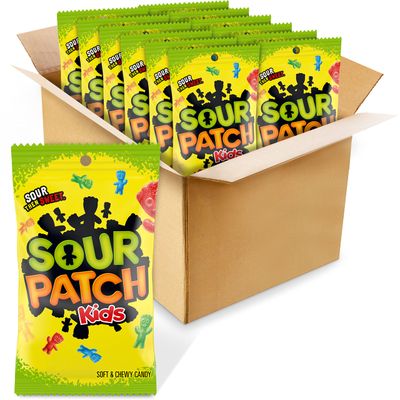 SOUR PATCH KIDS Soft &amp; Chewy Candy, Bulk Candy, 12 - 8 oz Bags