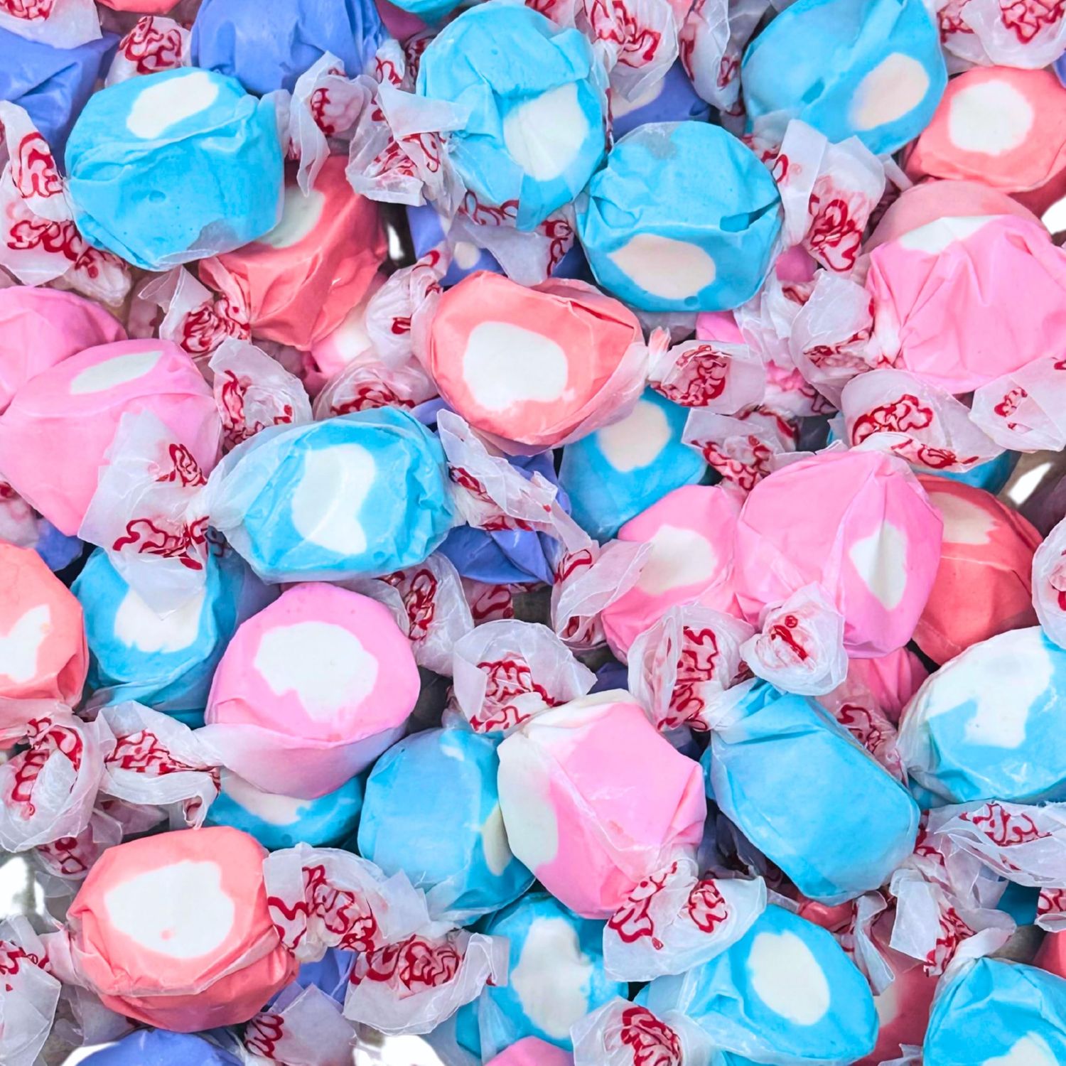 Premium Berries &amp; Crme Saltwater Taffy Creamy Mix Blueberry, Strawberry, Raspberry And Huckleberry Flavors Bulk 2 Lb Bag 120 Pieces Individually Wrapped, Nut &amp; Gluten Free Treats for All Occasions