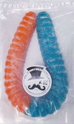 The Gummy Bear Guy SOUR World&#39;s Largest Gummy Worm Blue Raspberry/Orange