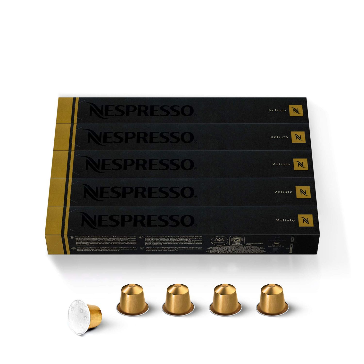 Nespresso Capsules Original Line, Volluto, Mild Roast Espresso Coffee, 50-Count Coffee Pods