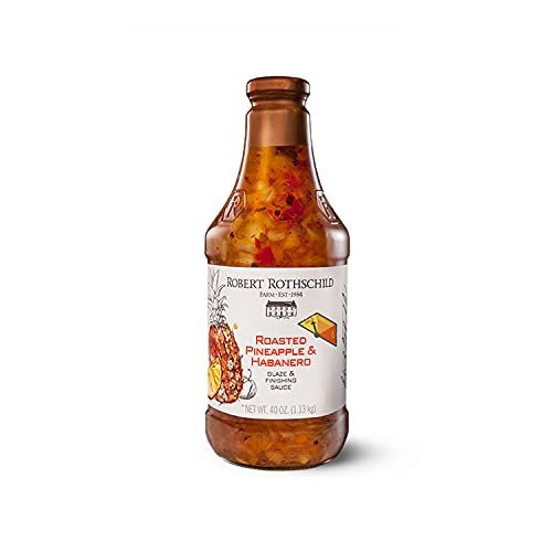 Robert Rothschild Farm Roasted Pineapple &amp; Habanero Sauce (40oz) - Glaze &amp; Finishing Sauce - Sweet &amp; Spicy Sauce for Chicken, Fish, Pork, Shrimp - All Natural, Gluten Free &amp; Certified Kosher