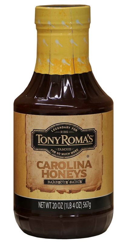 Tony Roma&#39;s Carolina Honeys Barbecue Sauce, 20 Ounce (Pack of 6), Honey Bbq