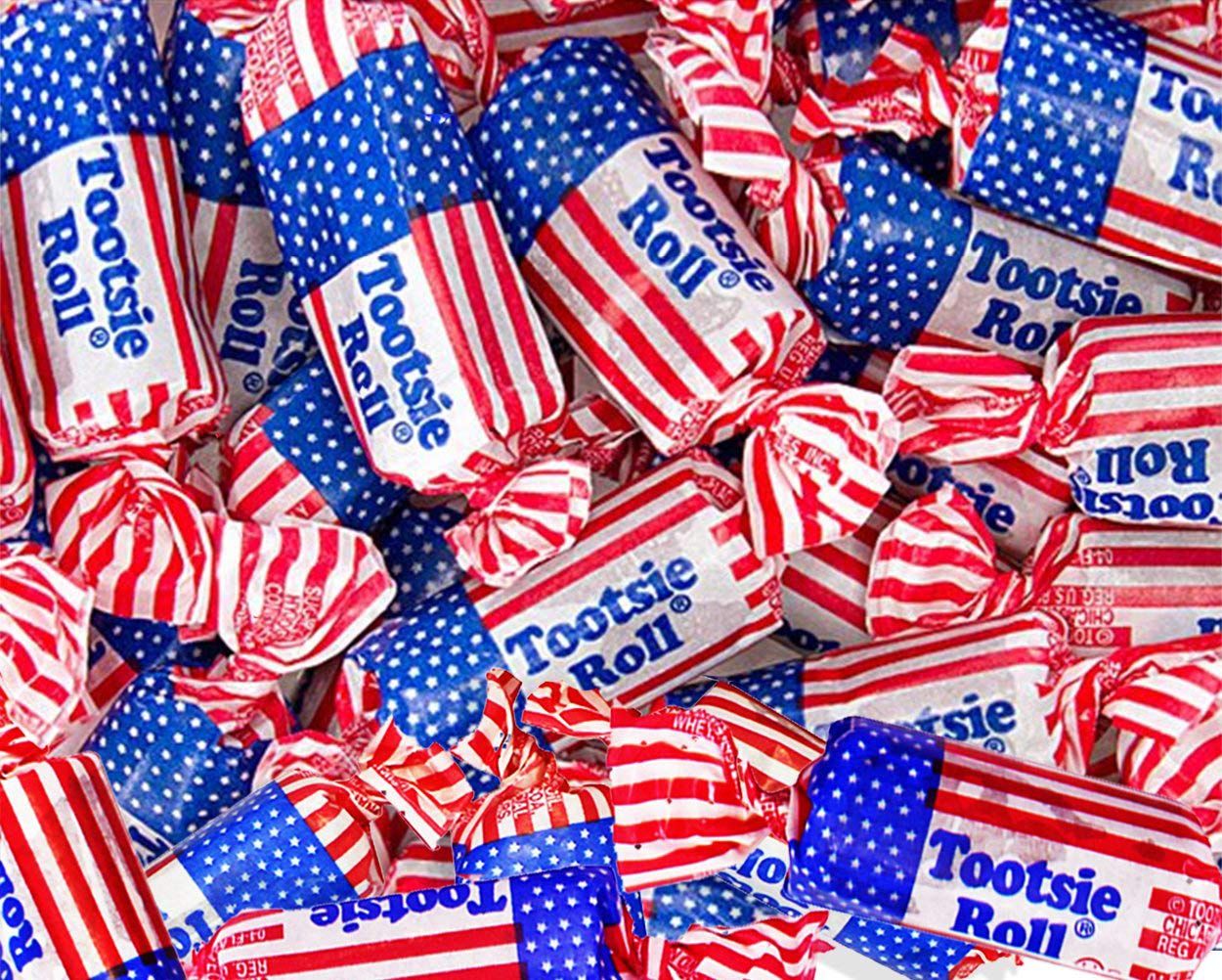Candy Retailer - Flag Tootsie Rolls - Patriotic Candy - Perfect For Memorial Day - Red White and Blue Candy - 2 Pounds