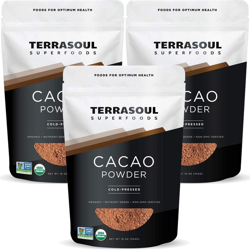 Terrasoul Superfoods Organic Cacao Powder, 3 Lbs (3 Pack) - Raw Keto Vegan