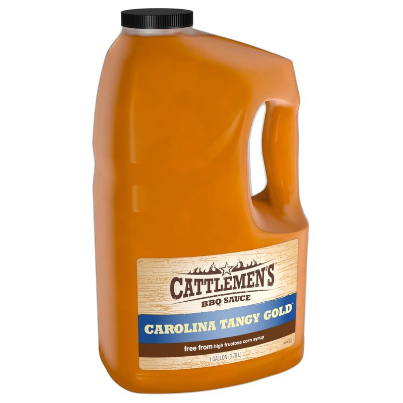 Cattlemen&#39;s Carolina Tangy Gold BBQ Sauce, 1 gal - One Gallon Bulk Container of Tangy Gold Barbecue Sauce Blend of Creamy Mustard, Sweet Molasses, and More Perfect for Glazes