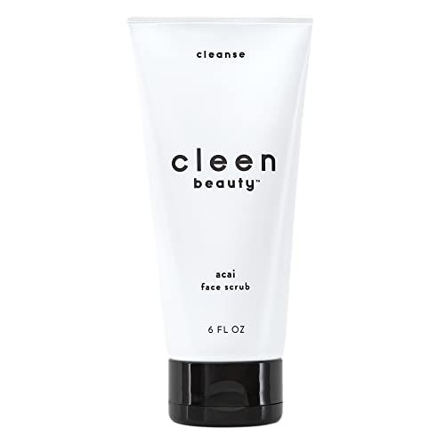 Cleen Beauty Acai Face Scrub Acai Face Exfoliator Exfoliating Face Wash with Brazil Nut Oil &amp; Avocado Oil Facial Scrub - Paraben Free, SLS Free Exfoliating Face Scrub 6.0 Fl Oz