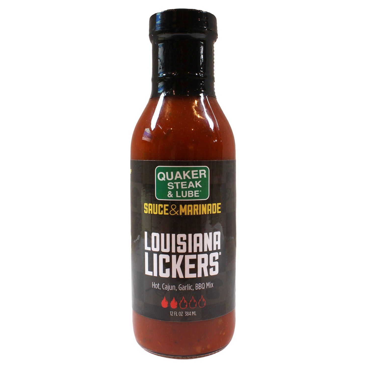 Quaker Steak and Lube Louisiana Lickers Wing Sauce - 12 Ounce Glass Bottle of Quaker Steak &amp; Lube Louisiana Lickers Chicken Wing Sauce