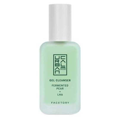 FACETORY Urban Calm Gel Cleanser Mini Travel Size 30ml - Korean Skincare Face Wash - Hydrating with Fermented Pear &amp; Capryloyl Salicylic Acid LHA - Gel Cleanser Face Wash for All Skin Types
