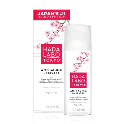 Hada Labo Tokyo Anti-Aging Hydrator Face Serum, with Super Hyaluronic Acid, Collagen &amp; Retinol Complex to Reduce Signs of Aging, Increase Skin Elasticity &amp; Reduce Fine Lines &amp; Wrinkles, 1.7 fl oz