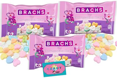 Tiny Conversation Hearts Valentine&#39;s Day Hard Candy Bulk 30 Oz - Includes Bonus Fote Magenet