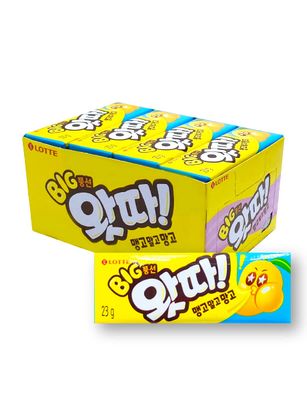 Lotte Watta Chewing &amp; Bubble Gum 23g x 16ea (Mango Flavor)