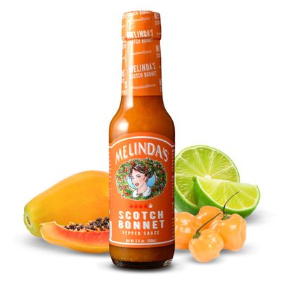 Melindas Scotch Bonnet Hot Sauce - Gourmet Scotch Bonnet Pepper Sauce - Made with Scotch Bonnet Peppers, Carrots, Papaya &amp; Lime Juice - Keto, Vegan, Gluten Free Hot Sauce - 5oz, 1 Pack