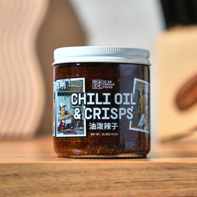 Xian Famous Foods Chili Oil &amp; Crisps - Authentic Spicy Chinese Sauce for Noodles, Dumplings, Stir-Fry, and More - Vegan, Gluten-Free, 8oz/16oz Jar (16oz)