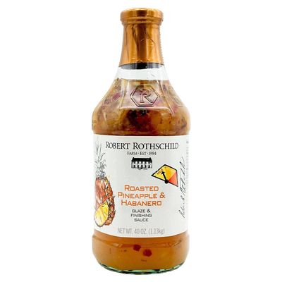 Al Amin Foods Robert Rothschild Roasted Pineapple &amp; Habanero Glaze &amp; Finishing Sauce Glass Bottle 40 OZ