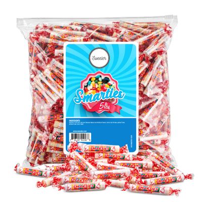 Smarties, Original Assorted Flavors Candy, Resealable Bag, 5lb