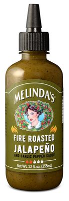 Melindas Fire Roasted jalapeo and Garlic Pepper Sauce 12oz.
