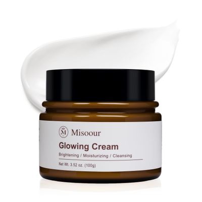 Misoour Glowing Cream- Korean Patent Skin Care, Facial Moisturizer for Glow Hydration, Anti Wrinkle Face Skin Care Firming &amp; Brightening Cream, Face Moisturizer, Parabens Free, 3.52 oz