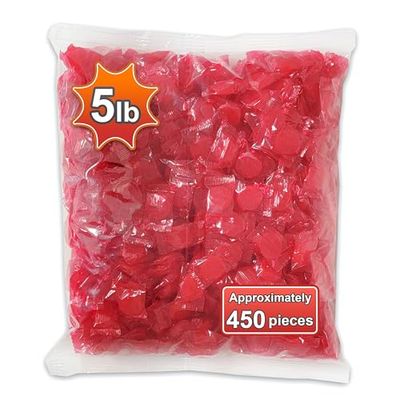 Cinnamon Discs Hard Candy-Individually Wrapped-Cinnamon Candy Disk (5 Pound-Bulk)
