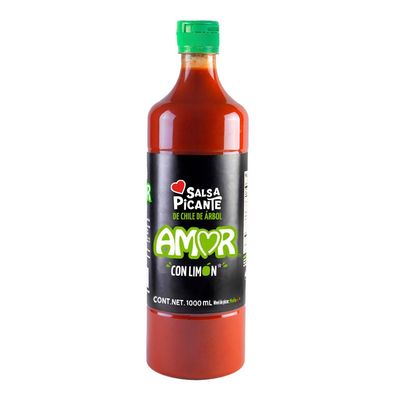Amor Hot Sauce With Lemon Medium, Red, 33oz
