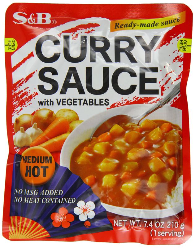 S&amp;B Curry Sauce with Vegetables Medium Hot,7.4 Ounce (Pack of 10)