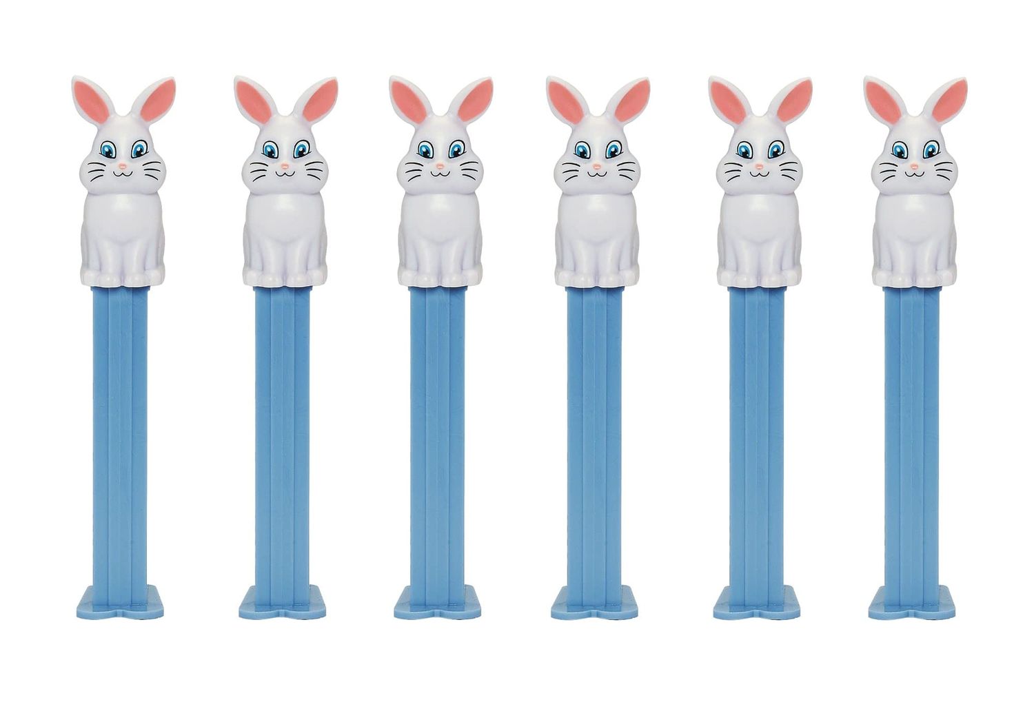 PEZ Easter Candy Dispensers - Set of 6 Easter Bunny PEZ Dispensers with Candy Refills Easter Gifts, Easter Party Favor, Easter Baskets
