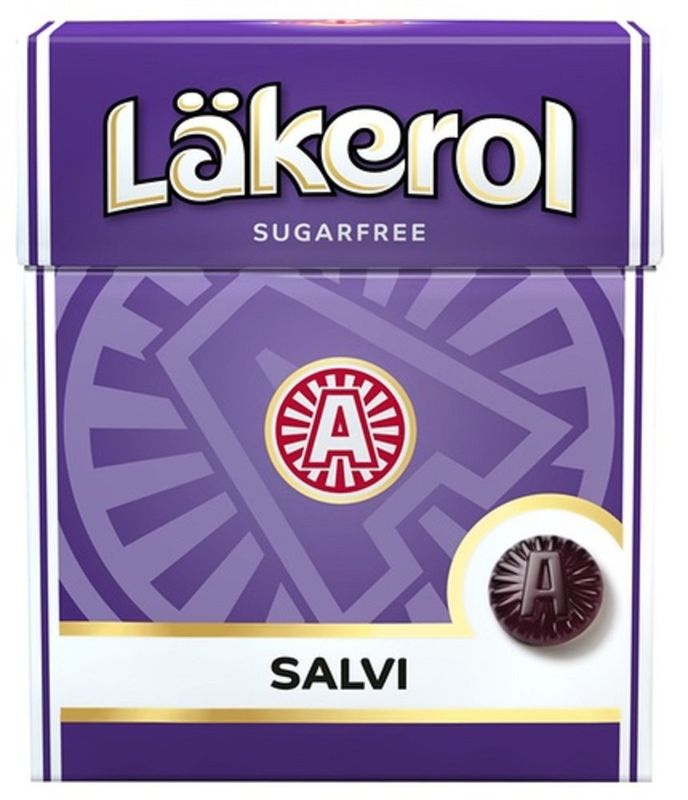 24 Boxes x 25g of Lkerol Salvi - Original - Swedish - Sugar Free - Salmiak - Licorice - Salmiac - Liquorice - Pastilles - Lozenges - Drops - Dragees - Candies - Sweets