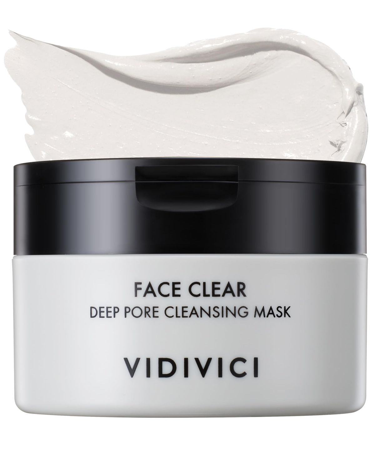 VIDIVICI Korean Deep Pore-Cleansing Clay Mask - Gently Exfoliates &amp; Soothes Oily, Sensitive Skin - Mud Wash-Off Formula for Sebum Control, Cooling Hydration &amp; Pore Tightening - 3.38oz