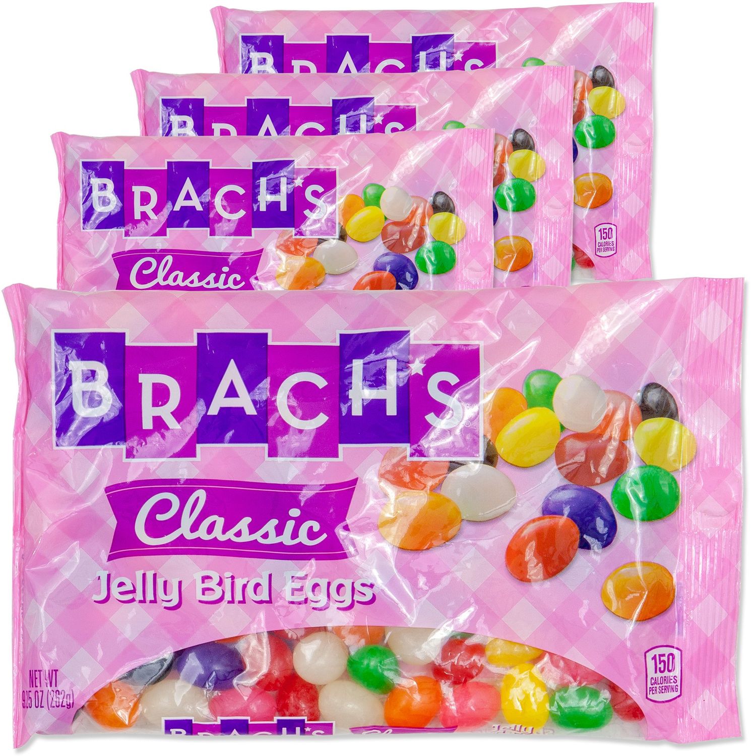 Brachs Easter Jelly Bird Eggs Candy 4 Bag Classic Great Easter Basket Stuffer, Hunt, Treats or Spring Gift Set. (Classic)