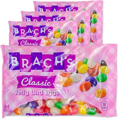 Brachs Easter Jelly Bird Eggs Candy 4 Bag Classic Great Easter Basket Stuffer, Hunt, Treats or Spring Gift Set. (Classic)