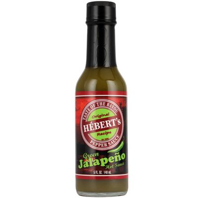 HBERT&#39;s Jalapeno Hot Sauce, an Incredible Flavor for a Medium Heat Pepper Sauce. 5 oz. Glass bottle, Gluten Free, Sugar Free, Keto Friendly.