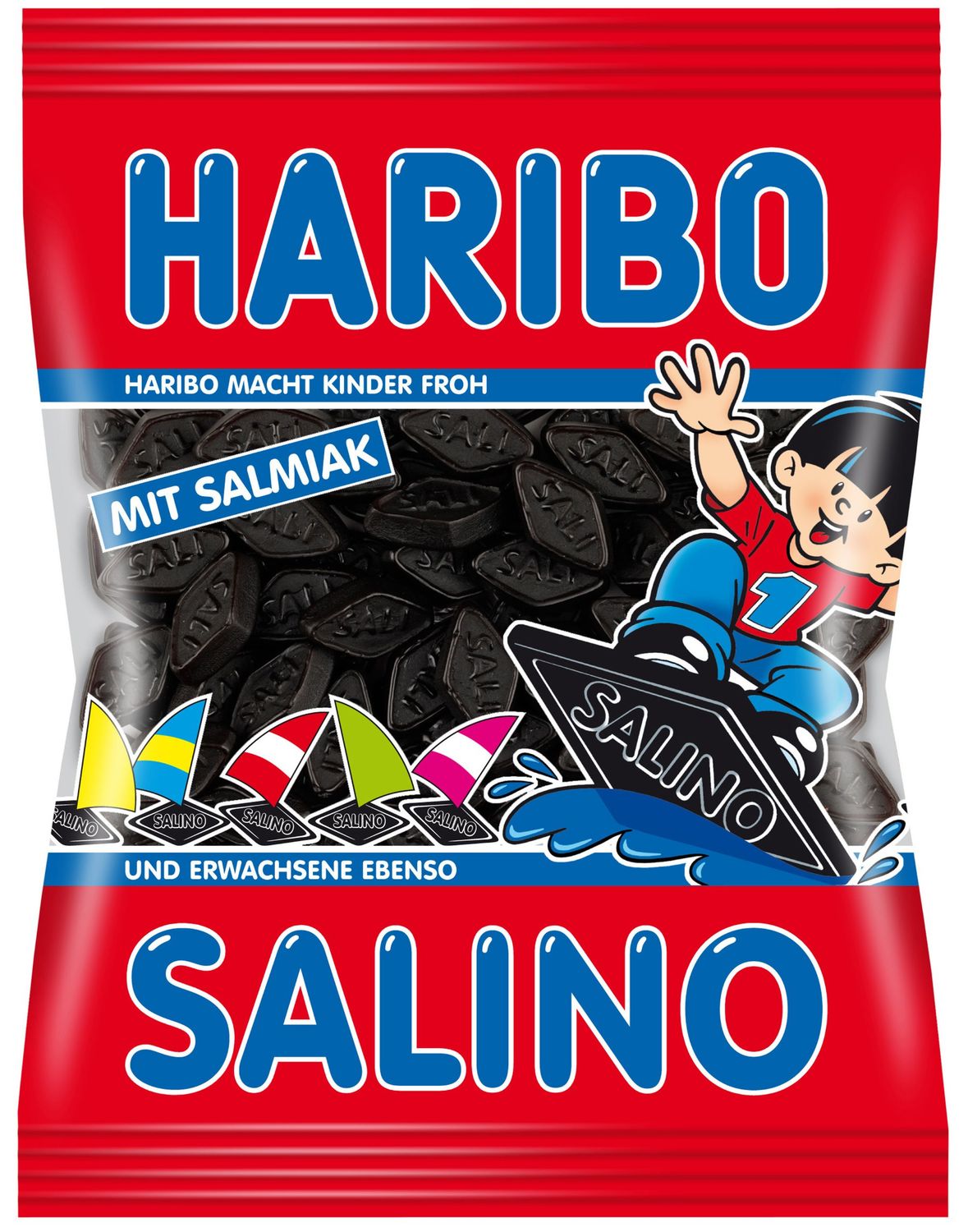 German Haribo Salino Gums with Ammonium Chloride - 1 x 200 g