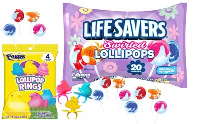 Lifesavers Swirl Lollipops 20 Individually wrapped lifesaver swirl lollipops Marshmallow Flavored Lollipop Rings 1.41 oz in a Soko Smiles Bag.