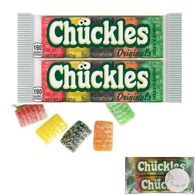 Chuckles Original Jelly Candies Sugar-coated, Fruity candy, 2 oz pack of 2, with CHIRPFINDS Sticker