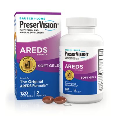 PreserVision Eye Vitamin &amp; Mineral Supplement, from Bausch Lomb, 120 Count (Pack of 1) Packaging may vary