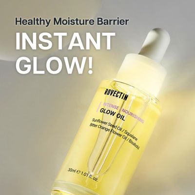 ROVECTIN Barrier Repair Face Oil - Neroli Oil, Antioxidant Anti-Aging Facial Oil Fast Absorbing, Non-Greasy, Natural Glow for Dry and Sensitive Skin Vegan, Korean Skincare (1 fl oz)