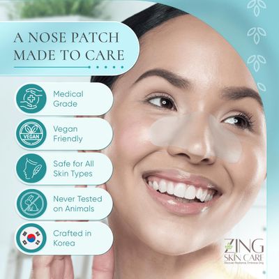 Prime Patch Nose Patches - Hydrocolloid Patches for Pimple & Zit Removal, Blackhead & Pore Care - Absorbs Acne Gunk & Oil, Strong Adhesion, Easy Removal, Vegan, 10 Count - Made in Korea