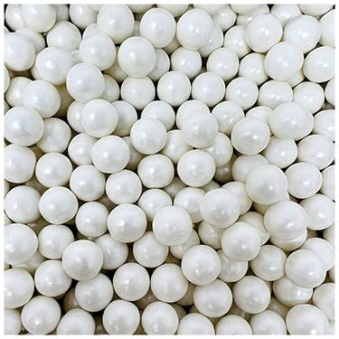 Bayside Candy 0.5&quot; small gumballs (Tutti Fruitti Shimmer White Pearl 0.5&quot;, 1Lb)