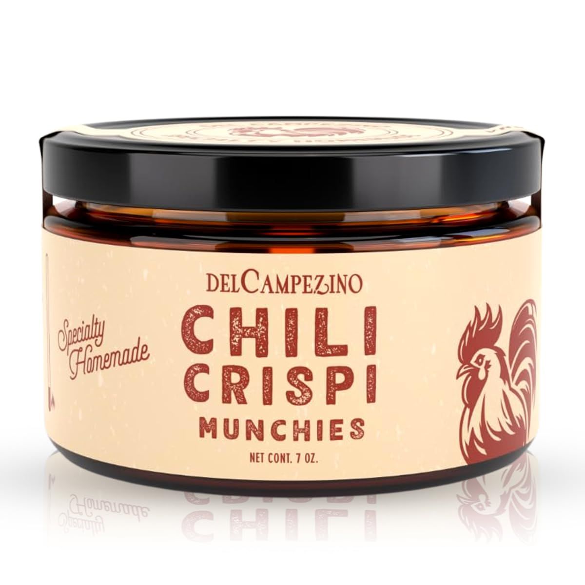 Hot Chili Oil, 7 Oz Hot Chilli Olive Oil, Salsa Macha, Gourmet All-Purpose Hot Sauce with Garlic Chili Oil Crisp, Sesame Seeds &amp; Peppers