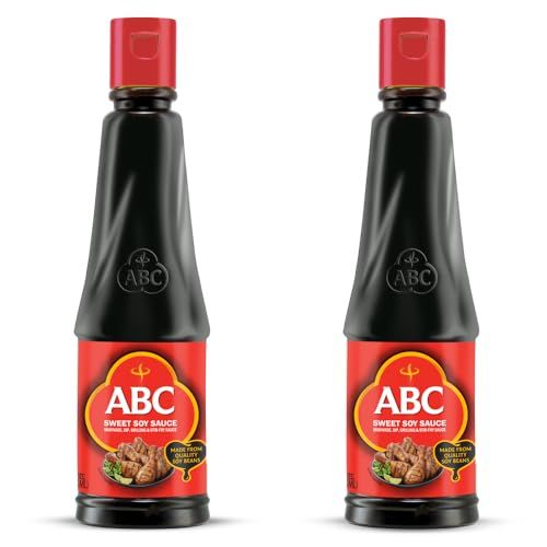 ABC Sweet Soy, Black Dark Marinade, 20.3 Oz (Pack of 2), Savory Sauce, Dip, Stir-fry, Glaze, Vegan, No MSG, Plant-based, Halal, Umami Flavor, Indonesian Kecap Manis Made with Coconut Sugar