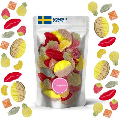 Swedish Candy Vegan Mix With Bubs - Plant-Based Scandinavian Sweets (1 LB)