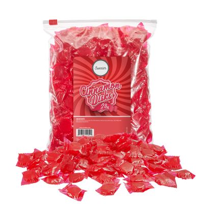 Cinnamon Disc Candy, Red Disk, Individually Wrapped - 2LB