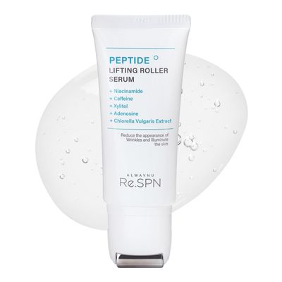 Re.SPN Peptide Lifting Roller Serum, Niacinamide, Panthenol, Adenosine, Caffeine All in One Self-Care Intense Hydration Korean Face Serum with Guasha, Glass Skin, Korean Skin Care(50ml/1.69 fl oz)