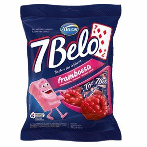 Arcor - 7 Belo Sabor Framboesa - Rasberry Chewable Candy 500 gr - Chew Candy