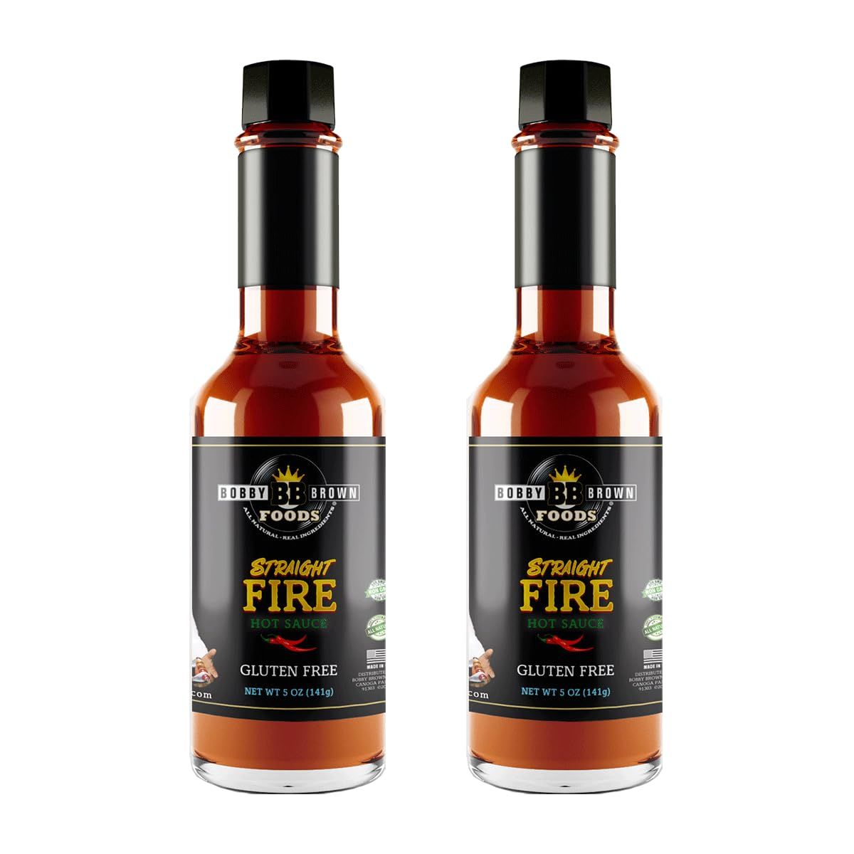 Bobby Brown&#39;s Straight FIRE Hot Sauce 2 PACK - 5 oz each