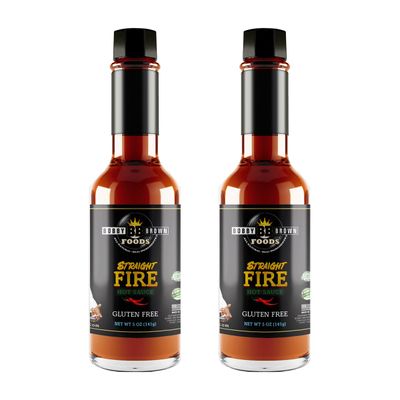 Bobby Brown&#39;s Straight FIRE Hot Sauce 2 PACK - 5 oz each