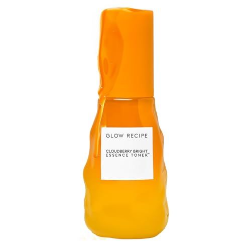 Glow Recipe Cloudberry Brightening Toner Essence Skincare - CoQ10 Face Toner to Strengthen Skin Barrier Hydrating Rice Water, Vitamin C, E &amp; 5% Glycerin to Soften &amp; Even Skin Tone - Travel (30 ml)