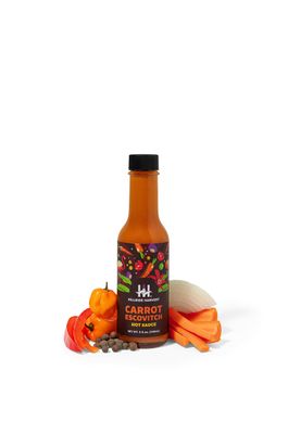 Hillside Harvest - Carrot Escovitch Hot Sauce, Gourmet, Handcrafted, Carrots, Onion, Peppers, Lime, Medium to Hot Heat Level, 5 oz. Bottle (Carrot Escovitch, 5 Fl Oz (Pack of 1)